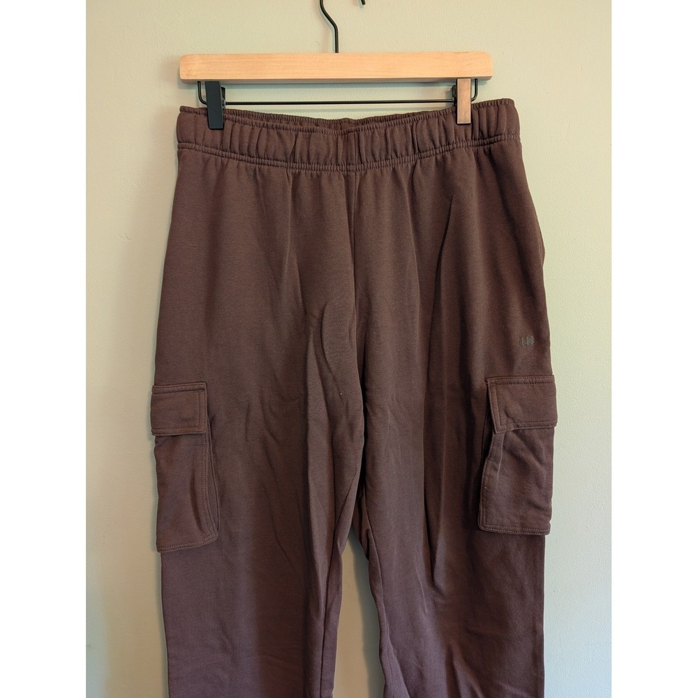 Cory Vines Brown Cargo Sweatpants Mens Medium Cotton Fleece Joggers Straight Leg